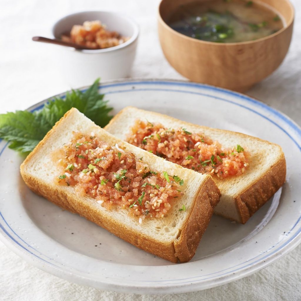めんたい胡麻トースト