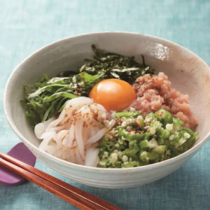 いかと「ゆずすこめんたい」のビビンパ