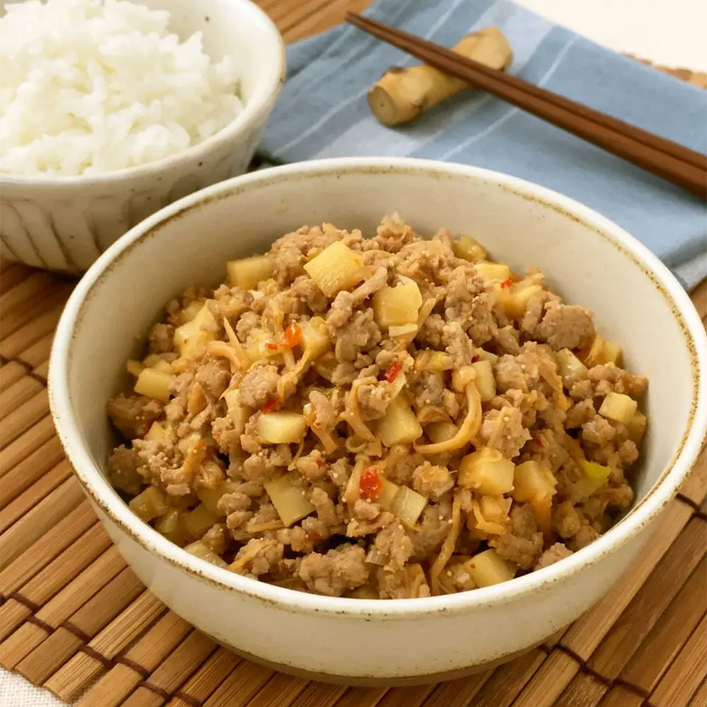 めんたいなめ茸肉そぼろ