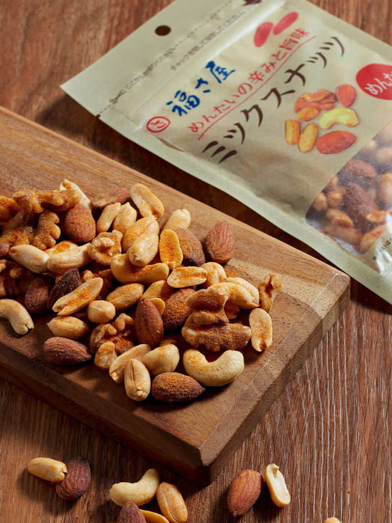 フリーズドライ製法でつくった明太子漬け込み液粉末で開発した商品