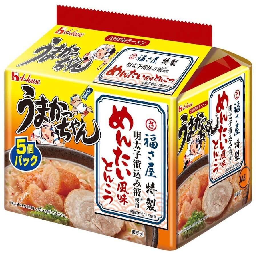 ハウス食品とコラボしてつくった明太子漬け込み液使用のうまかっちゃん