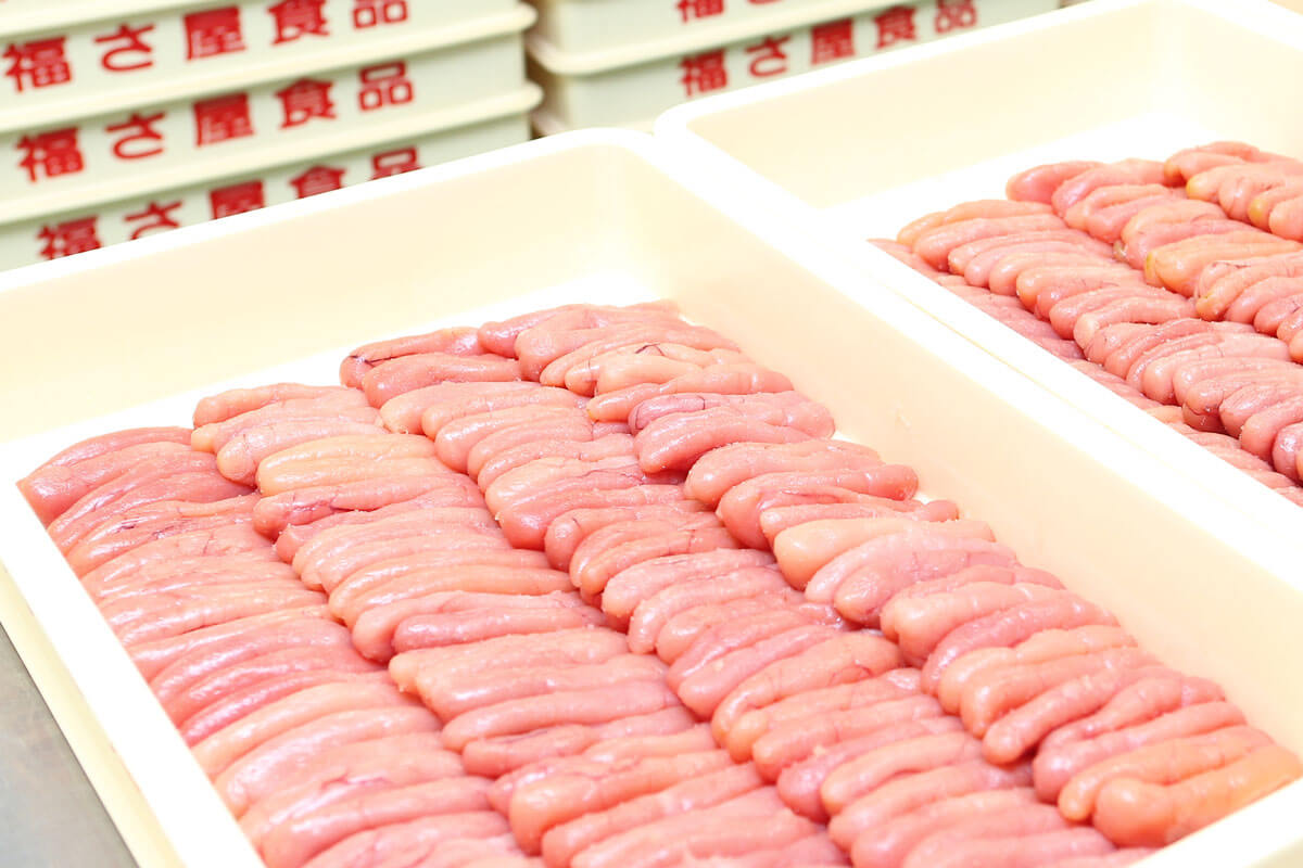 「真子」こそが、粒立ちの良さ、艶やかな見た目、皮のハリを持ち、福さ屋の辛子めんたいをつくり上げるために最も適した素材