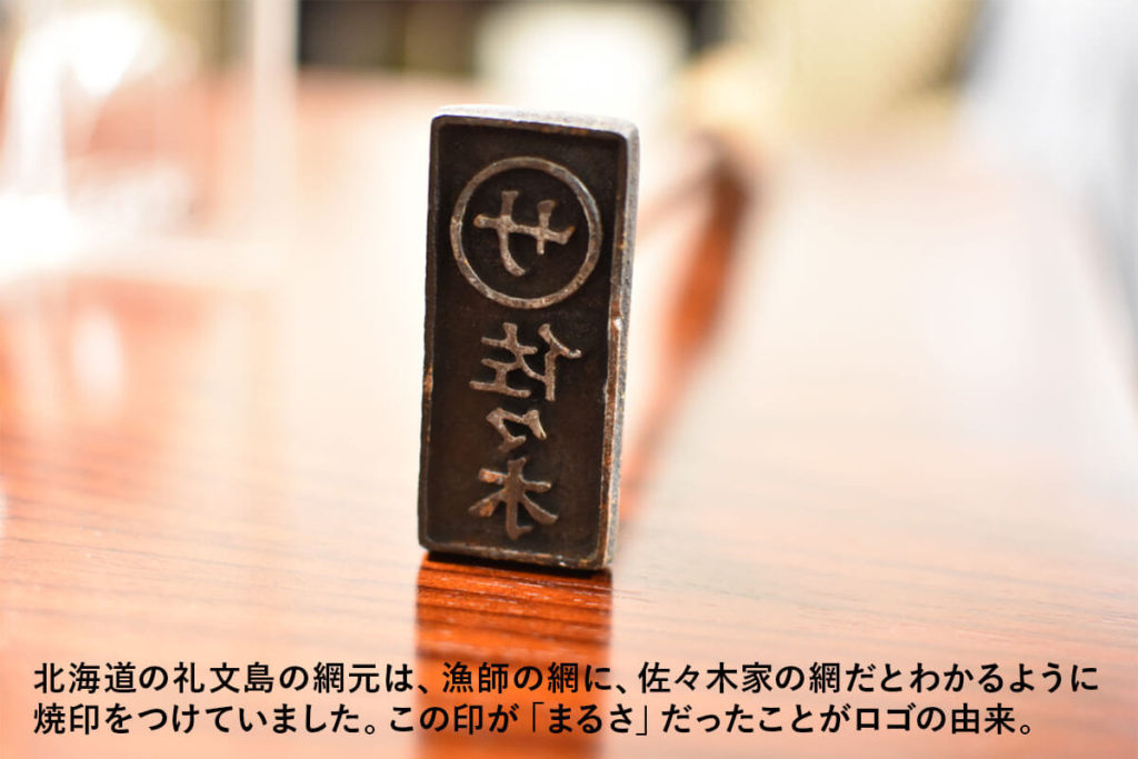 佐々木吉夫は、北海道の礼文島の網元の息子。漁師の網に、佐々木家の網だとわかるように焼印をつけていた。そのマークが「まるさ」だったことが由来